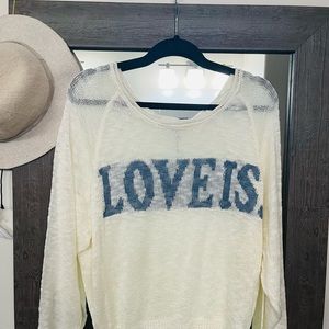 Sheer lightweight sweater fits S or M oversized